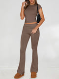 Women's Casual Solid Color Slim Short Sleeve Suit
