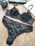 New sexy lace underwear ultra-thin push-up bra set