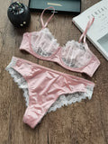 New sexy lace underwear ultra-thin push-up bra set