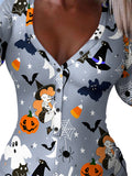 Fashion women's new Halloween one-piece pajamas