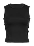 Hot girl versatile irregular hollow solid color sleeveless vest top