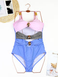 New swimsuit color matching sexy hollow seaside resort swimsuit and wrap skirt set