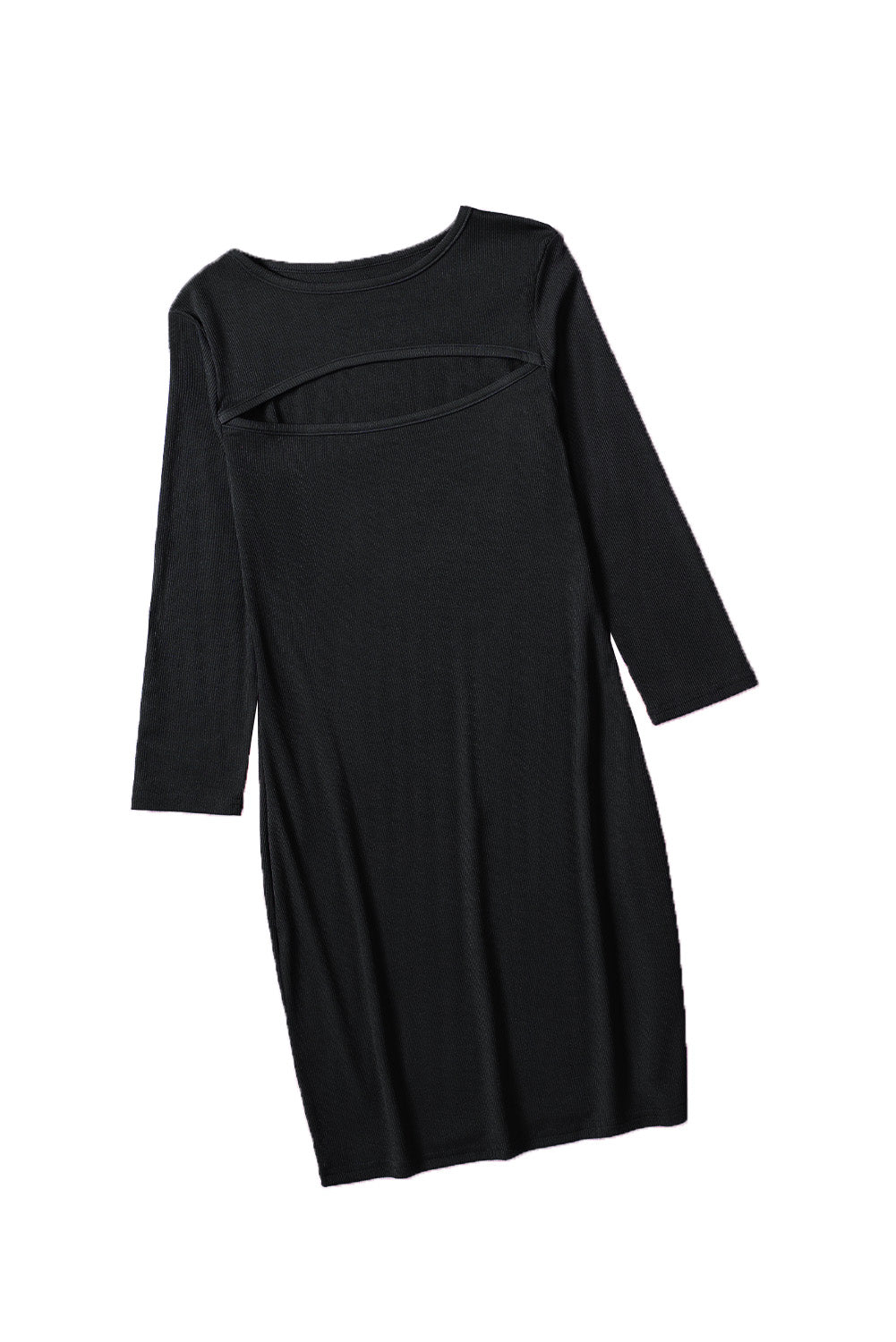 Black Cut-out Long Sleeve Bodycon Mini Dress