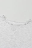 White Solid Color Puff Sleeve Ruffle Hem Mini Dress