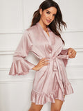 Women's Belted Robe Bathrobe Loungewear