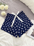 Women's Knitted Casual Comfort Star Short Pajama Pants