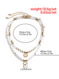 Bohemian retro temperament soft clay necklace, ethnic style simple love crystal necklace