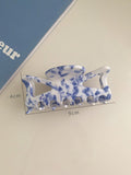 Vintage Porcelain Pattern Hair Clips