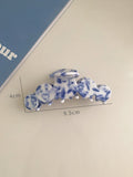 Vintage Porcelain Pattern Hair Clips