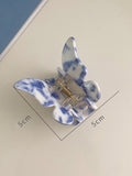 Vintage Porcelain Pattern Hair Clips Set