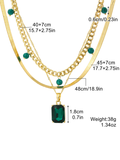 Five-pointed star stacked zircon metal necklace multi-layer necklace new style