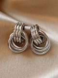 Geometric multi-layer hoop earrings earrings new style women's fashion versatile accessories