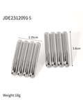 New versatile simple silver striped earrings
