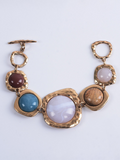 Fashion personality geometric metal stone bracelet