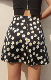 Women's High Waist Satin Print A Fashion Sexy Half-Body Skirt