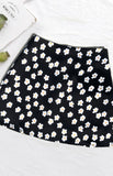 Women's High Waist Satin Print A Fashion Sexy Half-Body Skirt