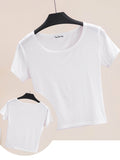 Women's Crew Neck Short Sleeves Tops