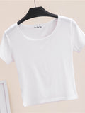 Women's Crew Neck Short Sleeves Tops