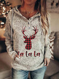 Women's Christmas Casual Lettering Hoodie