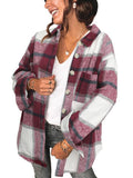 Plaid Shirt Women's New Breasted Pocket Casual Jacket Women