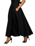 New style women's skirt solid color strap and ankle waist waist skirt