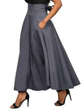 New style women's skirt solid color strap and ankle waist waist skirt