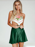 Solid Color Skirt High Waist Fashion One Piece Tie Skirt Chiffon Satin Wrap Skirt