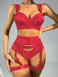 Women's solid color sexy lingerie sets