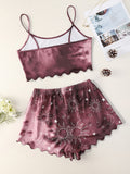 Women's Tie-Dye Xingyue Printing Camisole Top + Shorts Homewear Set