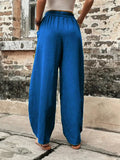 Women's Pants Solid Color Pocket Women's Casual Pants Elastic Pants Trousers