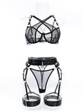 Sultry self-designed woven lingerie set with slight elasticity