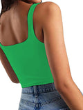 Women's solid color sexy trendy midriff-baring short vest