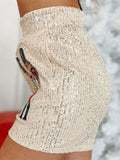 Women's Casual High Stretch Sequin Sequin Christmas Hot Pants