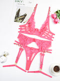 New embroidered bra retro decorative sexy push-up underwear set