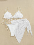 Women's sexy split swimsuit swimsuit three-piece bikini