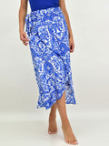 New wrap style ruffled floral skirt