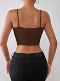 Spring and summer sexy midriff-baring camisole