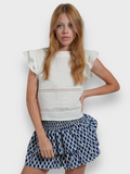 Women's casual cake skirt striped print short skirt Y2k hot girl skirt