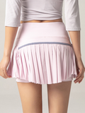 Anti-exposure outdoor quick-drying pocket culottes sports shorts tennis pleated skirt