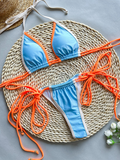 Women's stitching multi-string sexy bikini