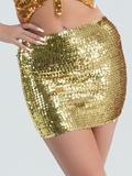 Sequined hip skirt stage performance dance skirt dance party nightclub skirt holiday party performance short skirt