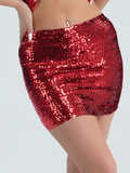 Sequined hip skirt stage performance dance skirt dance party nightclub skirt holiday party performance short skirt