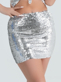 Sequined hip skirt stage performance dance skirt dance party nightclub skirt holiday party performance short skirt