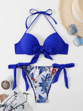 Women's Fashion Two-tone Printed Bikini