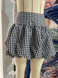 Casual Plaid A-Line Flared Mini Skirt