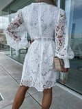 Women's sexy hollow lace dress