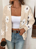 New Floral Button Front Cardigan Sweater