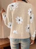 New Floral Button Front Cardigan Sweater