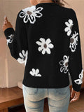 New Floral Button Front Cardigan Sweater