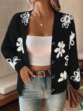 New Floral Button Front Cardigan Sweater